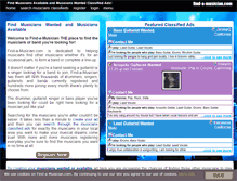 Tablet Screenshot of find-a-musician.com